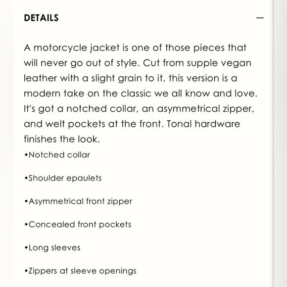 Skies Are Blue Vegan Leather Moto Jacket Astro Green Size Small - Picture 11 of 11